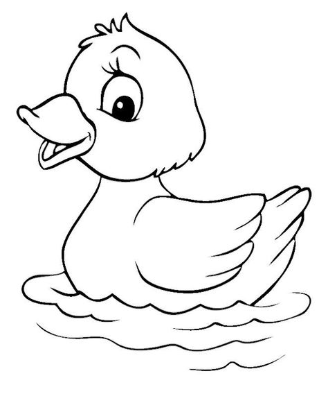 free duck coloring page for kids (18) Lukisan Haiwan, Coloring Pictures For Kids, Duck Drawing, Duck Pictures, Fish Coloring Page, Duck Cartoon, Preschool Coloring Pages, صفحات التلوين, Baby Drawing