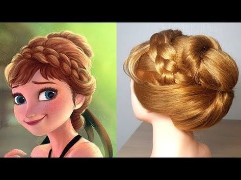 Frozen inspired hairstyles for kids easy Cute Messy Braids, Anna Hair Frozen, Anna Frozen Makeup, Anna Frozen Hair, Frozen Hair Tutorial, Voluminous Braid, Playful Hairstyles, Hairstyles For Kids Easy, Frozen Braid