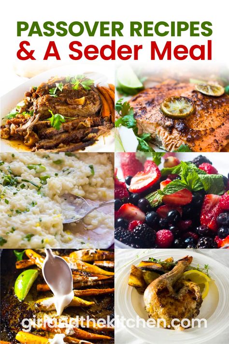 Passover Meal Recipes, Passover Main Dishes, Passover Sedar Recipes, Sedar Meal Recipes, Passover Seder Meal, Jewish Passover Recipes, Passover Seder Menu Ideas, Passover Salad Recipes, Easy Passover Meal