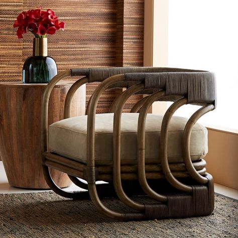 Organic Chair, Furniture Design Chair, Arteriors Home, Outdoor Table Lamps, Wood Slats, The Foundation, Menu Furniture, Upholstered Seating, Table Style