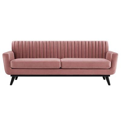 Rose Sofa, Teal Sofa, Sofa Material, Mid Century Sofa, Leather Decor, Tufted Sofa, Modway Furniture, Curved Lines, Furniture Legs