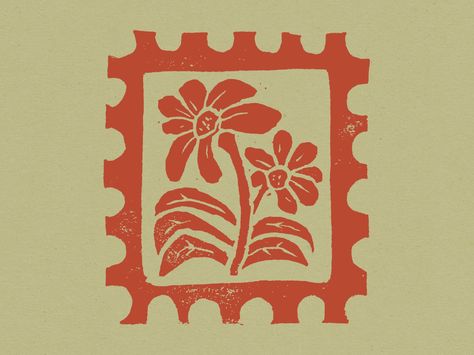 Block Print Easy, Linoleum Carving Ideas Block Prints, Print Making Patterns, Plant Block Print, Simple Print Making Designs, Block Print Diy, Block Printing Stamps, Flower Print Making, Print Stamp Design