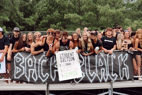 Senior Black Out Day, Rockstar Football Game Theme, Paint Up Football Game Theme, Student Sections Themes, Rowdy Crowd Themes, White Out Basketball Game Outfit, Spirit Section Themes, Student Section Signs Football Funny, Students Section Themes