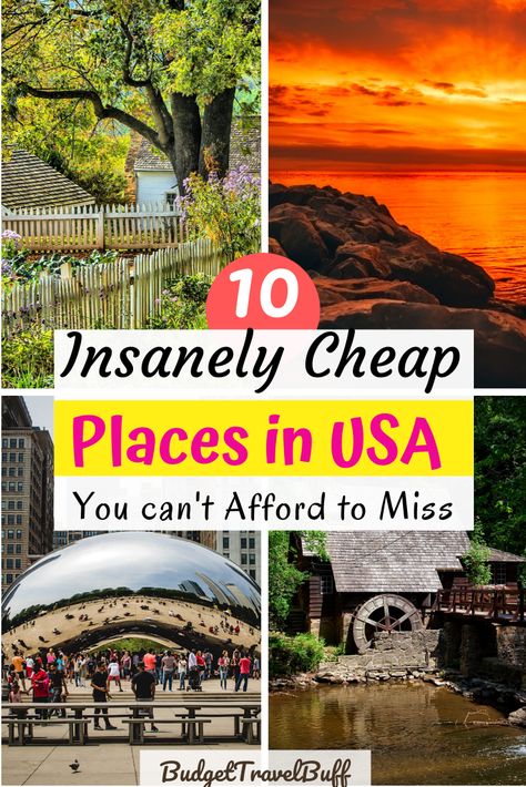 Travel In Usa, Cheapest Places To Travel, Traveling Usa, Budget Trips, Cheapest Places To Live, Cheap Places To Visit, Travel Recipes, Long Weekend Trips, Vacations In The Us
