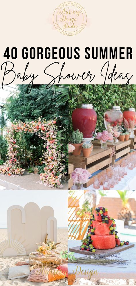 So you are planning a summer baby shower? To help you plan the best summer baby shower, we've compiled a list of our top 40 summer baby shower ideas. Non Themed Baby Shower Ideas, Baby Shower Summer Food, Summer Pool Baby Shower Ideas, Pool Side Baby Shower Ideas, Baby Girl Shower Ideas Summer, Baby Shower Girl Theme Summer, Backyard Baby Shower Decor, Veggie Baby Shower Ideas, Baby Shower Outside Ideas