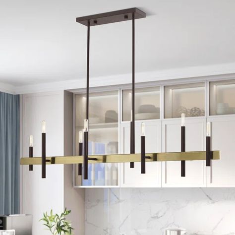 Williamsburg 8 - Light Dimmable Square / Rectangle Chandelier Modern Gold Chandelier, Cross Bar, Rectangular Chandelier, Bubble Chandelier, Floral Tiles, Rectangle Chandelier, Chandelier Metal, Geometric Chandelier, Traditional Chandelier