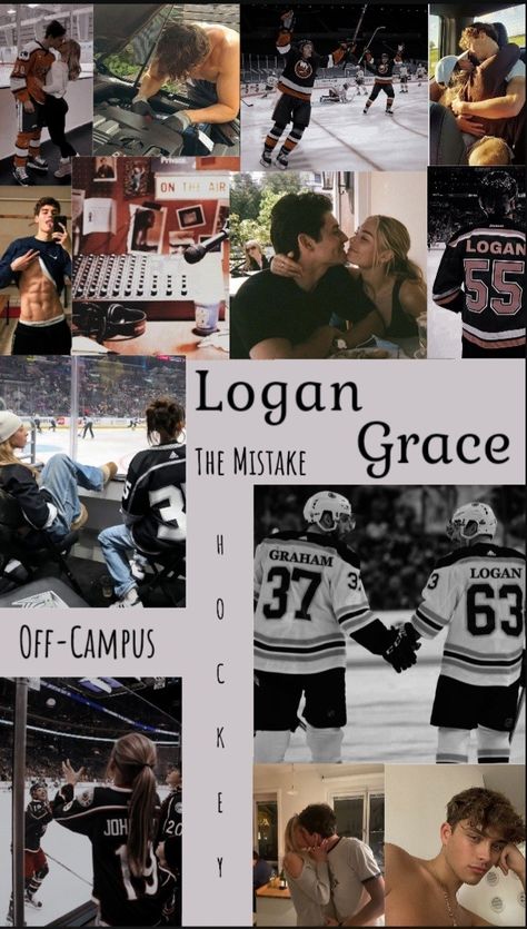 The mistake by Elle Kennedy, Logan&Grace #hockeyboy #offcampus The Mistake Logan And Grace, Logan And Grace The Mistake Aesthetic, Grace And Logan The Mistake, The Mistake Book, Grace And Logan, Logan And Grace, Logan The Mistake, Campus Driver, Book Series To Read