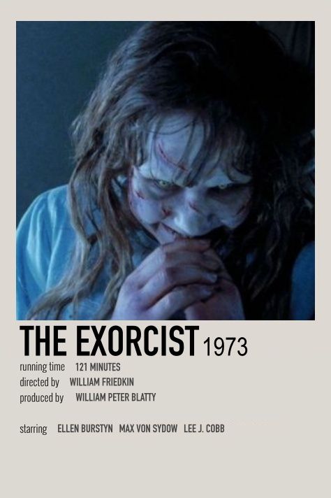 The Exorcist Movie Poster, Polaroid Movie Poster Horror, Exorcist Aesthetic, The Exorcist Poster, Horror Movies Poster, Movie Posters Horror, Exorcist Poster, Halloween Movie Poster, Exorcist Movie