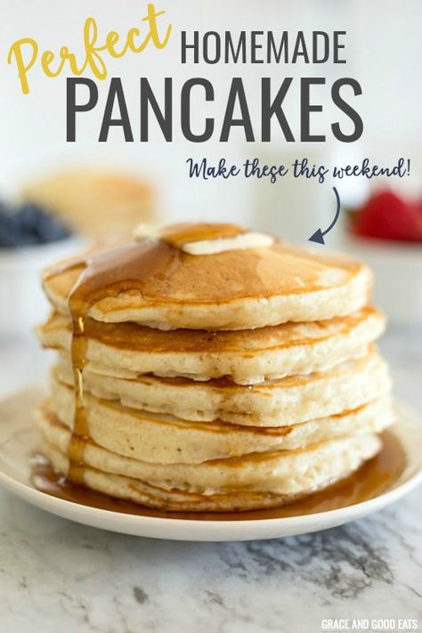 Best Ever Pancakes Recipe, The Best Homemade Pancakes, Best Ever Homemade Pancakes, Quick Homemade Pancakes, Pancake Recipe Without Vanilla Extract, Big Batch Pancake Recipe, Delicious Pancakes Recipe, How To Make Home Made Pancakes Recipes, Traditional Pancake Recipe