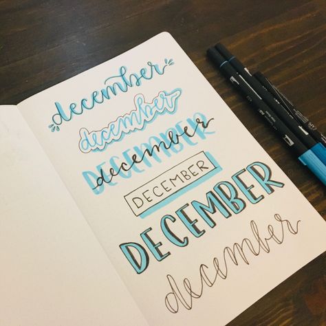 Christmas List Header Ideas, December Header Ideas, December Title Ideas, December Writing Fonts, December In Cursive, December Whiteboard Ideas, December Font Ideas, December Hand Lettering, December Header