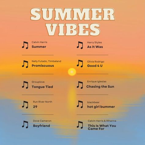 Vacay4u Account, Clean Songs To Vibe To, Beach Songs For Instagram Story, Summer Songs 2023, Summer Playlist 2023, Summer Vibe Songs, Nostalgia Songs, Summer Vibes Playlist, Beach Playlist