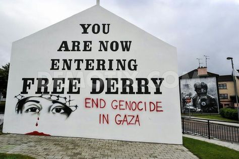 Free derry gaza Londonderry, Belfast Murals, British House, Irish Catholic, Northern Irish, The Economist, Name Calling, Think Tank, The Visitors