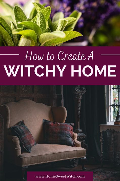 Wtichy home decor, witchcore, witch aesthetic Fairy Witch Cottagecore Decor, Green Witch Decor Ideas, Cottage Witch Decor Diy, Cozy Witch Cottage Aesthetic, Wiccan Room Ideas, Shabby Chic Witch Decor, Witchy Farmhouse Aesthetic, Subtle Witchy Decor, Hedge Witch Aesthetic Home