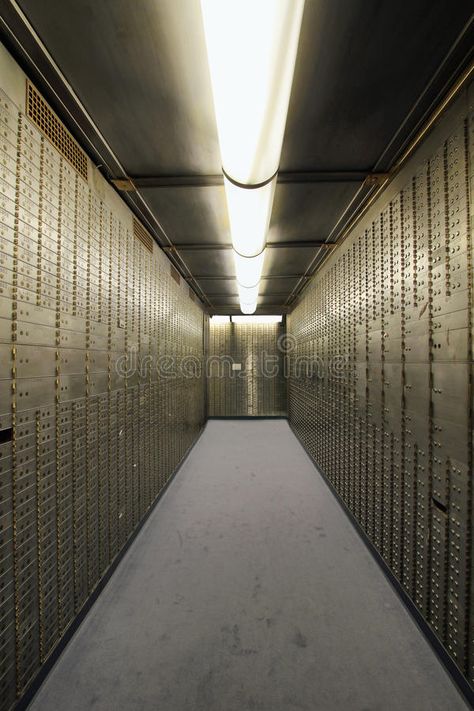 Bank Vault Safe Deposit Box. In Historic Building Symmetry , #ad, #Safe, #Deposit, #Bank, #Vault, #Building #ad Safety Deposit Box Ideas, Bank Vault Aesthetic, Old Bank Building, Bank Heist, Gold Vault, Drama Aesthetic, Bank Vault, Bank Safe, Bank Bag