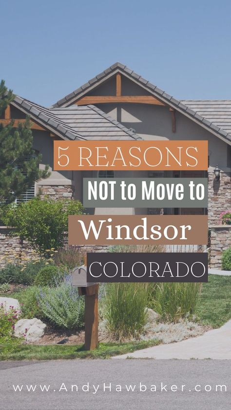 Lots of People are moving to Northern Colorado. Here are 5 reasons you definitely don't want to move to Windsor, Colorado. Colorado, Windsor Colorado, Moving To Colorado, Northern Colorado, Lots Of People, Many People, Windsor, Real Estate