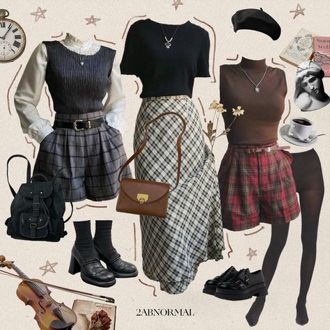 Casual Academia Outfit, Art Academia Outfit, French Fashion Aesthetic, Acedamia Outfits, Art Student Outfit, Academia Summer Outfit, Dark Academia Outfit Women, Autumnal Outfits, Summer Vintage Outfits