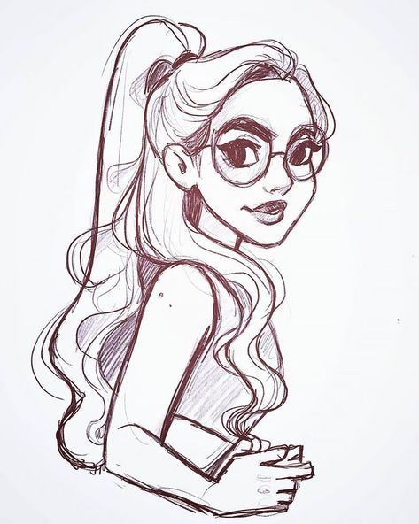 35+ Beautiful Female Character Sketch Ideas - Beautiful Dawn Designs Small Easy Drawings, Drawing Ideas Easy For Teens, Easy People Drawings, Easy Pencil Drawings, Kristina Webb, Art Du Croquis, Girl Drawing Easy, Desen Realist, Character Design Cartoon