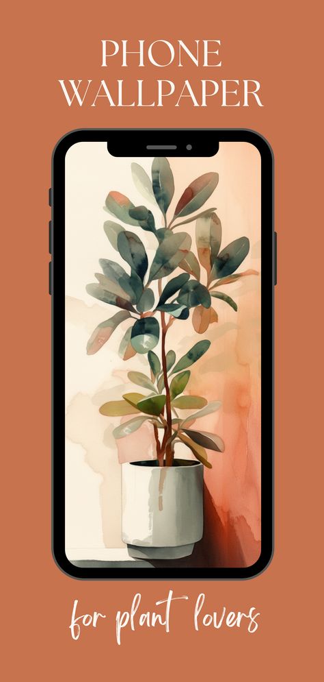 Transform your phone into an oasis of calm with our Houseplant Phone Wallpapers. Each of these watercolor painting of a houseplant is perfect for both iPhone and Android devices, with a calming aesthetic that will soothe your soul every time you look at it. Bring the beauty of nature to your phone's background with this stunning piece of art. Get yours now and enjoy the serene ambiance it brings to your day-to-day life. Nature, Soothing Wallpapers For Phones, Soothing Wallpapers, Wallpapers For Phones, Calming Aesthetic, Wallpaper Watercolor, Android Phone Wallpaper, Wallpaper Android, Wallpaper Art