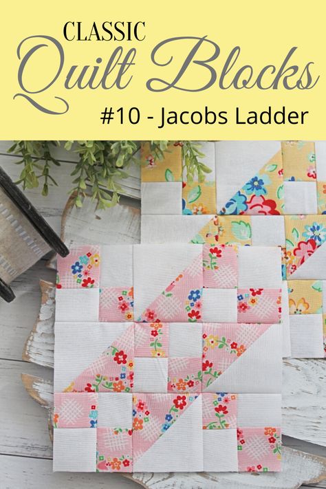 Patchwork, Classic Quilt Block Patterns, Classic Quilt Blocks Free Pattern, Jacobs Ladder Quilt Variations, Beginner Quilt Blocks, Free Mini Quilt Patterns, Mini Quilt Blocks, Classic Quilt Blocks, Threadbare Creations