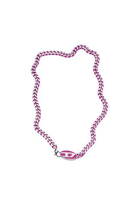 Women's Stainless steel chain necklace | Pink Pink Chain Necklace, Pink Necklaces, Mini Designer Bags, Pink Chain, Stainless Steel Chain Necklace, Acrylic Nails Coffin Pink, Jewelry Accessories Ideas, Dope Jewelry, Girly Accessories