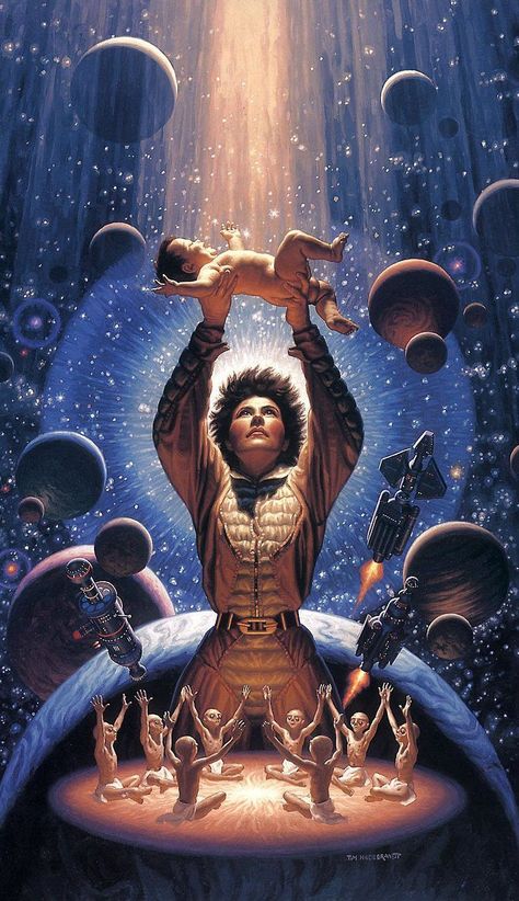 Tim  Hildebrandt  (1939-2006)   — Child of the Arabel,  1990  (771×1338) Tim Hildebrandt, Starověký Egypt, 70s Sci Fi Art, Arte Alien, Scifi Fantasy Art, Psy Art, Chosen One, Alien Art, Pulp Art