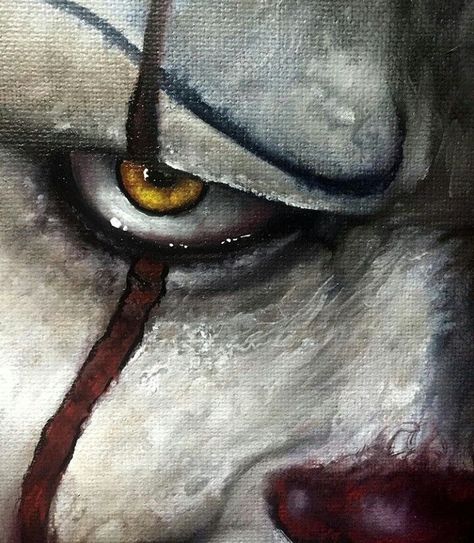 Horror Acrylic Painting Ideas, Horror Clown Drawing, It Painting Stephen King, The Terrifier Clown, Terrifier Painting, Art The Clown Terrifier Drawing, Horror Acrylic Painting, Scary Painting Ideas, Horror Painting Ideas