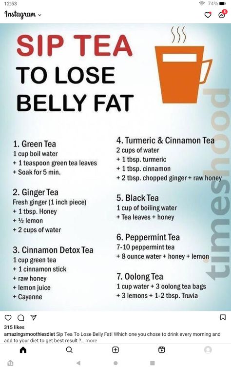 Drinks Before Bed, Tea To Lose Belly, Ginger Wraps, Resep Juice, Sip Tea, Lose Belly Fat Quick, Fat Burning Tea, Belly Fat Overnight, Cinnamon Tea