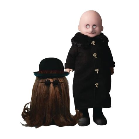 PRICES MAY VARY. From Mezco Gera, Uncle Fester, Gomez And Morticia, Living Dead Dolls, Toys Uk, Long Faux Fur Coat, The Addams Family, Bowler Hat, Good Neighbor