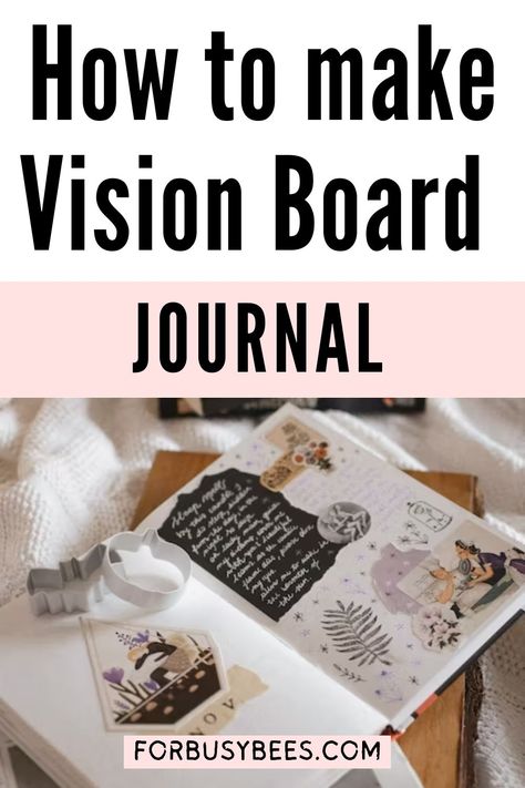 Bullet journal vision board Vision Board In Notebook, 2024 Vision Journal, Creating A Vision Board Ideas, Writing Vision Board Ideas, Teen Girl Vision Board Ideas, Vision Board Craft Ideas, 2024 Vision Board Journal, Vision Notebook Ideas, Vision Book Journals