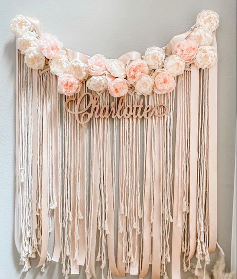 Macrame Wall Hanging Pink, Boho Flower Wall Backdrop, Macrame Party Decor, Macrame Photo Backdrop, 30s Birthday, Royal Fiveness, Macrame Garland, Boho Backdrop, Macrame Baby