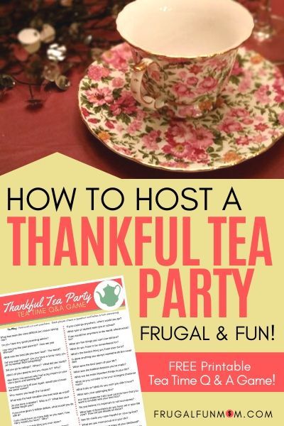 Learn How To Host A Thankful Tea Party For Your Friends! | free printable tea party game | thankful tea party | thankful tea | host a thanksgiving tea party | how to host a tea party friends | tea party ideas for women friends #teapartyfriends #teapartygames Pioneer Woman Tea Party, Harvest Tea Party Ideas, Thanksgiving Tea Party Ideas, Tea Party Games For Women Ideas, Fall Tea Party Decorations, Church Tea Party Ideas Women's Ministry, Ladies Tea Party Ideas Church, Tea Party Games For Women, Thanksgiving Tea Party