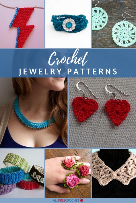 UPDATED! Search through this collection of crochet jewelry and you'll never be without a gorgeous and fashionable accessory again! Amigurumi Patterns, Crochet Ring Patterns, Crocheted Jewelry, Crochet Necklace Pattern, Crochet Bracelet Pattern, Crochet Wearables, Micro Crochet, Crochet Rings, Jewelry Crochet