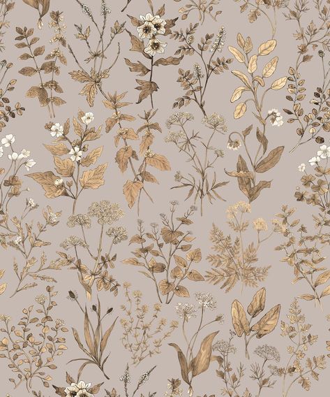 Wallpapered Walls, Vintage Floral Wallpapers, Antique Wallpaper, Bold Wallpaper, Stone Grey, Antique Design, Wallpaper Online, Wainscoting, Dream House Decor