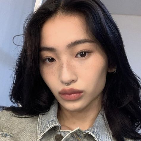 Freckles Makeup Asian, Candice Lui, Masculine Asian Women, Chinese Woman Aesthetic, Chinese Face Claim, Asian Woman Face Claim, Asian Face Claim, Poc Women, Divine Creatures