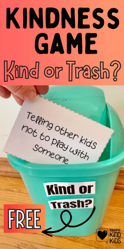 Trash or Kindness Game to Understand Kindness A Spot Of Kindness Activities, Kindness Day At School, Kindness Counts Activities, Generosity Activities For Preschool, Random Acts Of Kindness Activities For Preschool, Kindness Club Projects, Year 3 Activities, Acts Of Kindness Crafts For Preschool, Kindness Lessons For Kindergarten