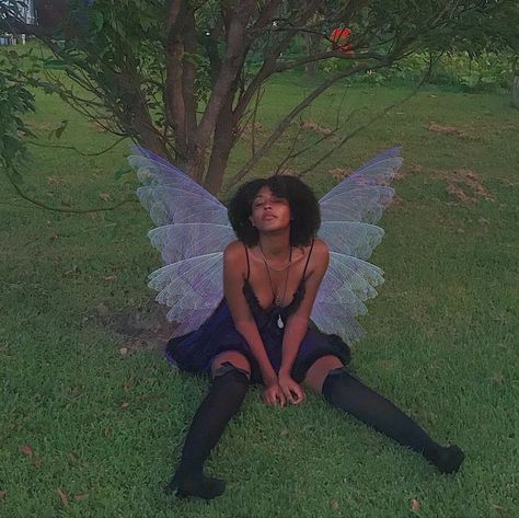 digital bath on Twitter: "fairycore aesthetic but make it in black women… " Fairy Women Aesthetic, Black Women Fairy Aesthetic, Fairy Grunge Aesthetic Pictures, Indie Fairy Aesthetic, Fairy Wings Photoshoot, Fairy Grunge Photoshoot, Indie Black Aesthetic, Goth Fairy Photoshoot, Goth Picnic Aesthetic