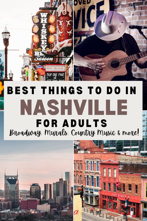Are you planning on taking a trip to Nashville? Discover the ultimate travel guide bucket list for the best things to do in Nashville, Tennessee from a local. Dive into an itinerary that guides first time and frequent visitors to the top-rated nashville things to do for couples, girls trips, a nashville bachelorette party, summer bucket list ideas, and even winter bucket list ideas. Click the pint to unleash Music City's must-do's and hidden gems! Nashville Must Do, Visit Nashville Tennessee, What To Do In Nashville, Nashville Things To Do, Girls Trip Nashville, Nashville Tennessee Vacation, Nashville Travel Guide, Weekend In Nashville, Nashville Vacation