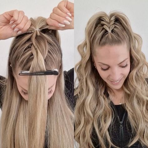 Pretty Hairstyles You Need to Try ! 💇‍♀️ | hairstyle | Pretty Hairstyles You Need to Try ! 💇‍♀️ | By Simple Hens Party Hairstyles, Quick Nice Hairstyles, Semi Casual Hairstyles, Easy New Year’s Eve Hairstyles, Hairstyles For Medium Length Hair With Braids, Braids Hairstyles Easy Simple, Elastic Braids Hairstyles, Cute Hairstyles For Teenagers, Nye Hairstyles Long Hair