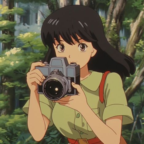 Girl Profiles Cartoon, Teenage Profile Picture, Ghibili Girls Icon, Studio Ghibli Aesthetic Pfp, Artsy Profile Picture, Proflies Pictures Aesthetic, Anime Pfp Ghibli, Instagram Icons Profile Picture, Pfp For Black Hair