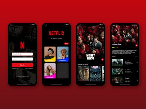 Movie App Design, Netflix Template, Netflix Redesign, Netflix Design, Netflix Sign In, Netflix Phone, Netflix App, Desain Ui, Movie App