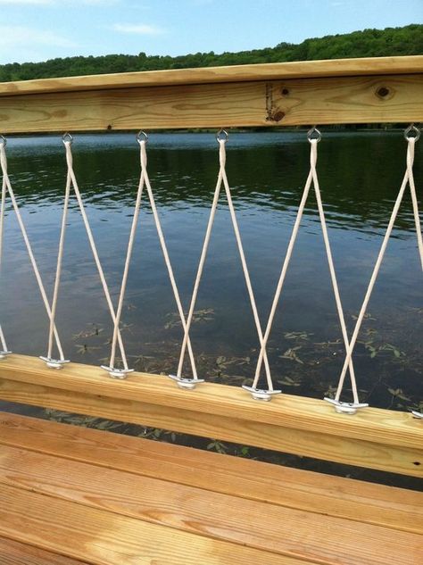 Find 16 over the top creative boat cleat decorating ideas for coastal decor here. DIY nautical decor ideas that are perfect for a lake house or beach house. Reling Design, Rope Railing, Diy Nautical Decor, Deck Railing Design, Open Trap, Boat Cleats, Nautical Diy, Haus Am See, Lakehouse Decor