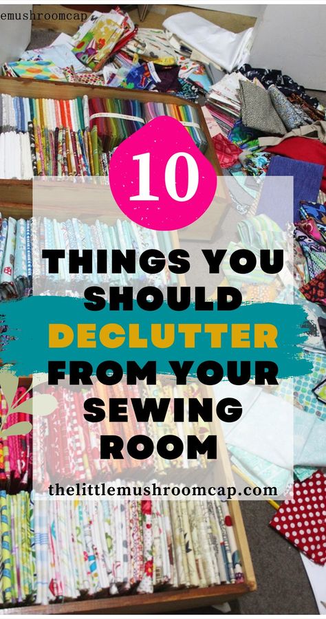 If you're anything like me, your sewing room is a place of both creativity and clutter. It can be hard to find the inspiration to sew when your space is cluttered and disorderly. But with a little bit of decluttering, you can transform your sewing room into a haven of inspiration! Tiny Sewing Room, Organizing Fabric Scraps, Quilt Room Organization, Sewing Room Ideas, Vintage Sewing Rooms, Sewing Closet, Small Sewing Rooms, Sewing Shed, Quilt Sewing Room