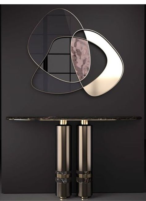 mirror aesthetic mirror mirrors mirror sticker mirror design mirror ideas mirror bathroom Luxury Console, Mirror Interior Design, Luxurious Furniture, Modern Mirrors, Console Table Design, High End Furniture, Console Table Decorating, Interior Design Presentation, Foyer Design