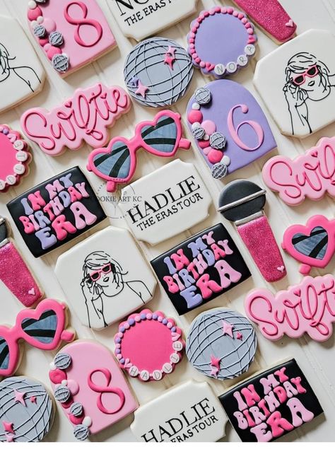 Taylor Swift Birthday Cookies Decorated, Taylor Swift Kid Birthday Party, Taylor Swift Cookies Birthday, Taylor Swift 6th Birthday Party Ideas, Taylor Swift 9th Birthday Party, Taylor Swift Cookie Cake, Taylor Swift Birthday Food, Taylor Swift 8th Birthday Party, Taylor Swift 5th Birthday Party