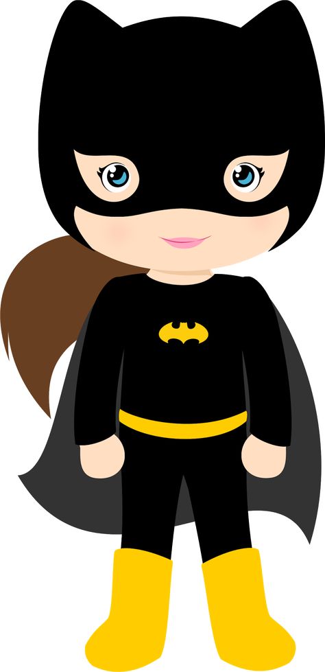 Characters of Batman Kids Version Clip Art. Batgirl Party, Batman And Batgirl, Bat Girl, Superhero Classroom, Super Teacher, Super Hero Theme, Batman Kids, Batman Party, Batman Birthday