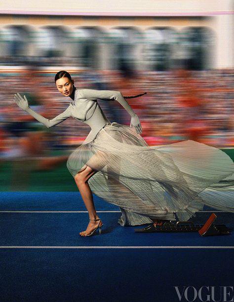 He Cong is the Cover Star of Vogue China September 2023 Issue Nike Editorial, Tennis Fashion Editorial, He Cong, Leslie Zhang, Sports Fashion Photography, Dior Sport, Sport Editorial, Gym Photoshoot, Sports Fashion Editorial