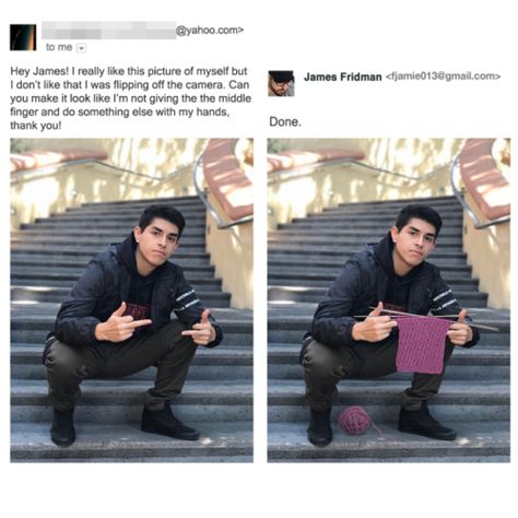 James Fridman Funny Photoshop Requests, Photoshop Funny, Funny Photoshoot Ideas, Funny Photoshop Fails, James Fridman, Funny Photoshop Pictures, Photoshop Fails, Funny Wedding Pictures, Funny Troll