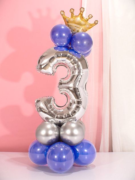 Number 4 Balloon Bouquet, Party Balloons Diy, Birthday Decorations At Home, Princess Birthday Party Decorations, Baloon Decorations, Bubble Birthday, 4 Balloon, Balloon Garland Diy, Balloon Crafts