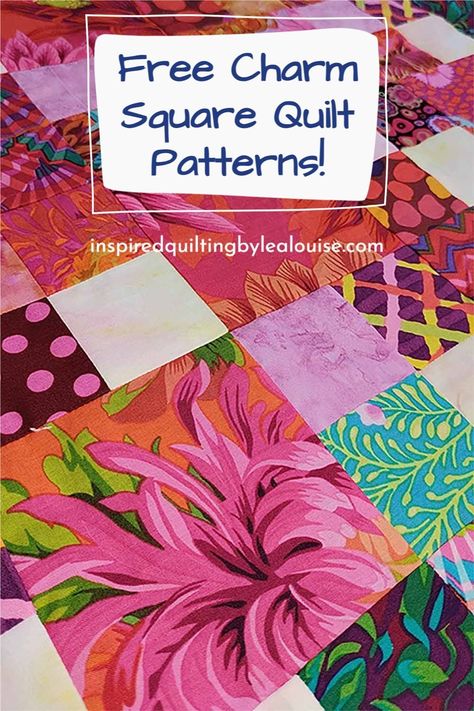 Need new charm pack quilt ideas? Let me show you some free creative charm square quilt patterns & tutorials for your next quilt project! Patchwork, Quilts Using 5 Inch Squares Patterns, Scrappy Charm Square Quilts, Quilt Pattern 5 Inch Squares, Quilt Pattern Using Charm Packs, Square In A Square Quilt Block Layout, Quilts Made With 5 Inch Squares Charm Pack, Free Quilt Patterns Using 5 Inch Charm Packs, Quilts Using 4 Inch Squares