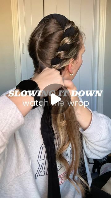 Amanda Carter | heatless curls + hair growth on Instagram: "Here’s a side view of another wrapping technique. I call this the single wrap method, probably the most common way to wrap your heatless curls. Like, share, and save if this helped you!  ➡️ Comment LINK for my heatless curls tie!   #heatlesscurls #heatlesshair #hairhelp" Headband Wrap Hairstyle, Diy Hair Rollers Homemade, Easy Elastic Hairstyles, Heatless Curls Overnight Long Hair, How To Heatless Curls Overnight, Short Hair Heatless Curls, How To Curl Hair Without Heat, Heatless Curls Overnight Tutorials, Easy Overnight Curls